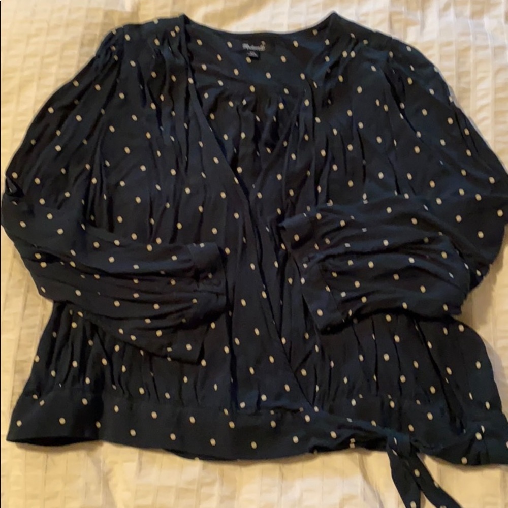 Madewell polka dot blouse